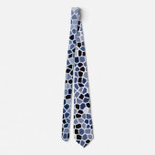 Cravate Cool moderne Mosaïque bleue Motif (Dos)