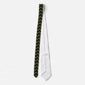 Cravate Cool noir armée vert rétro Chevron motif (Dos)