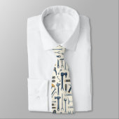Cravate cool outil motif carrelé (Attaché)