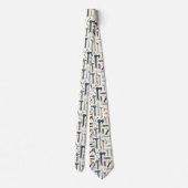 Cravate cool outil motif carrelé (Dos)
