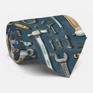 Cravate cool outil motif carrelé