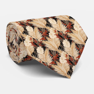 Cravate Cool Pampas motif carrelé Grass