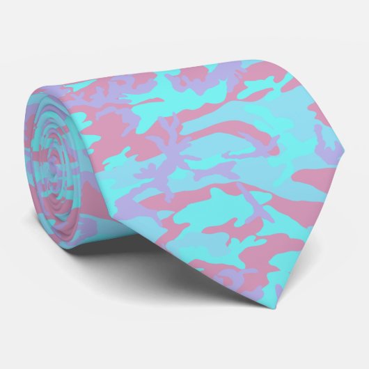 Cravate Cool Pastel Camo Motif (Roulé)