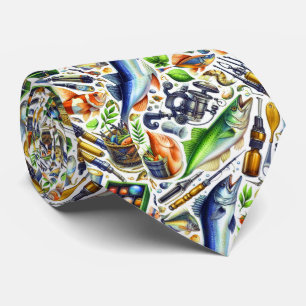 Cravate Cool pêcheur motif carrelé