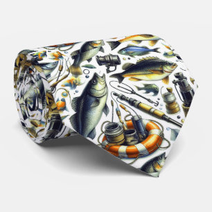 Cravate Cool pêcheur motif carrelé