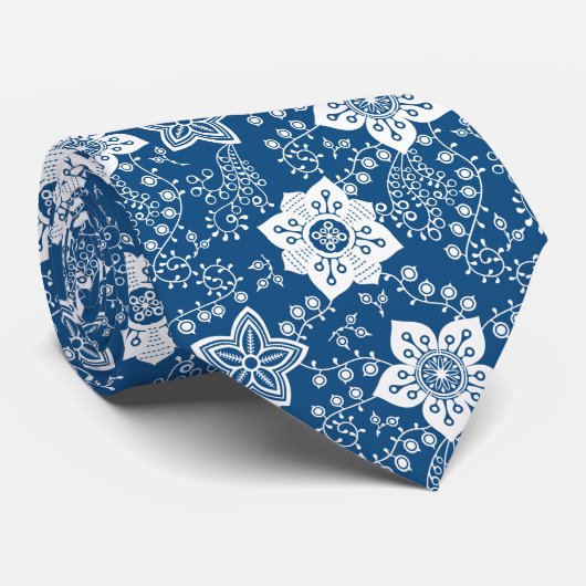 Cravate Cool Retro Moderne Fleurs funky Motif (Roulé)