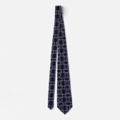 Cravate Cool Retro Navy et Motif blanc (Dos)