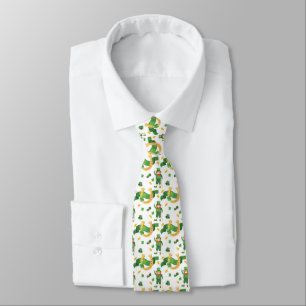 Cravate cool Saint Patrick's Day leprechaun carrelé
