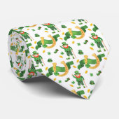 Cravate cool Saint Patrick's Day leprechaun carrelé (Roulé)