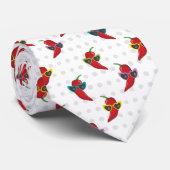 Cravate Cool Shades Red Chile Motif (Roulé)