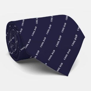 Cravate Cool simple Papa bleu foncé Motif Fête des pères