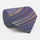 Cravate Cool Strata | Belle Agate bleu violet et or (Roulé)