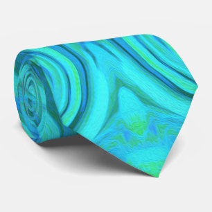 Cravate Cool super Abstrait Aqua Liquid Art Motif