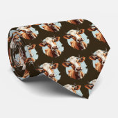 Cravate Cool tiled cow pattern (Roulé)