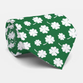 Cravate Cool tiled four leaf clovers Saint Patrick's Day  (Roulé)