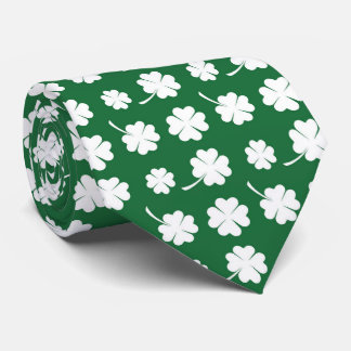 Cravate Cool tiled four leaf clovers Saint Patrick's Day