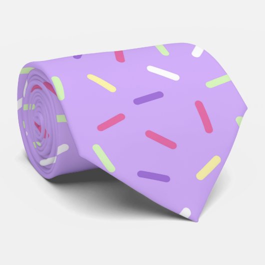 Cravate cool violet saupoudrer motif carrelé (Roulé)