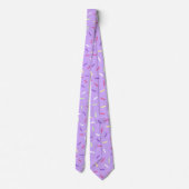 Cravate cool violet saupoudrer motif carrelé (Dos)