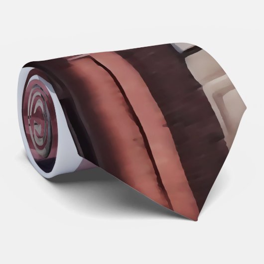 Cravate Cooperstown NY - Premier bâtiment de la Banque nat (Roulé)