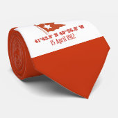 Cravate Coordonnées GPS du naufrage Titanic et drapeau de  (Roulé)