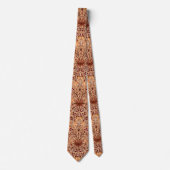 Cravate Copie, brun et beige de jacinthe de William Morris (Devant)