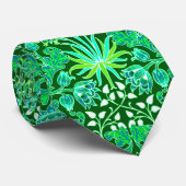 Cravate Copie de jacinthe de William Morris, vert vert (Roulé)