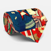 Cravate Copie samouraï d'art de bois de graveur de geisha (Roulé)