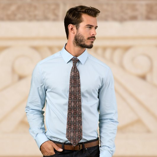 Cravate Copper and Black Art Deco Look Elegant