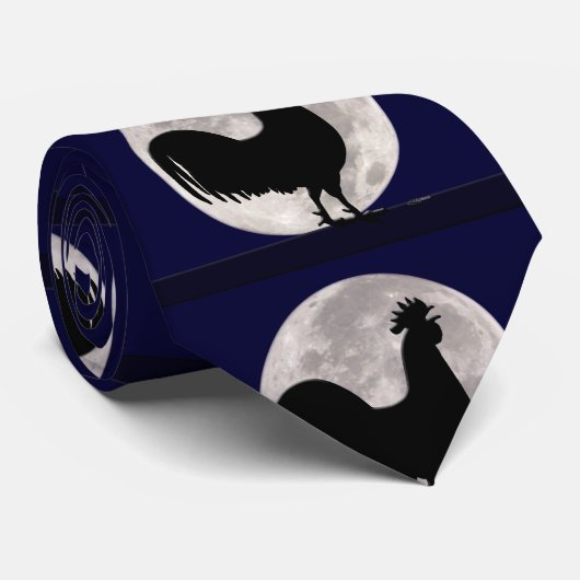 Cravate Coq au clair de lune (Roulé)