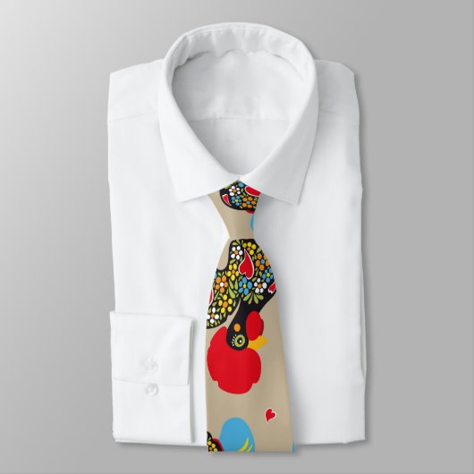 Cravate Coq célèbre de motif de Barcelos Nr 06 (Attaché)