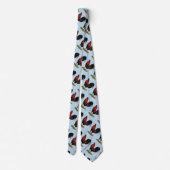 Cravate Coq Rouge Noir American Game BB (Dos)