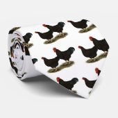 Cravate Coqs nains de rouge d'île de Rhode (Roulé)