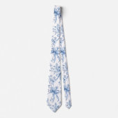 Cravate Coquette bleu moyen et blanc  (Devant)