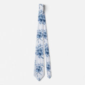 Cravate Coquette bleu moyen et blanc (Devant)