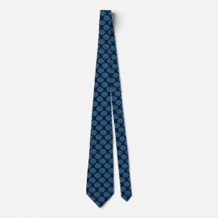 Cravate Coquillages bleu océan