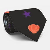 Cravate Coquillages d'Halloween Etoiles de mer perles en n (Roulé)