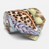 Cravate Coquillages hawaïens (Roulé)