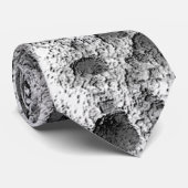 Cravate Corail avec coussin rond noir et blanc (Roulé)