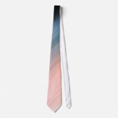 Cravate Corail clair et rayures bleu gris (Devant)