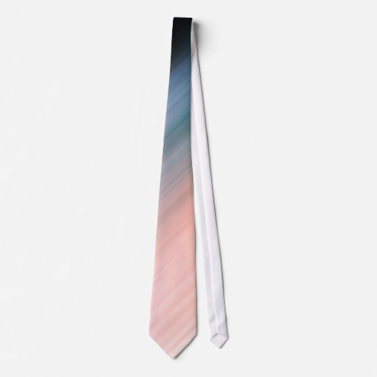 Cravate Corail clair et rayures gris-bleu (Devant)