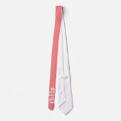 Cravate Corail clair Gardez le calme et continuer (Dos)