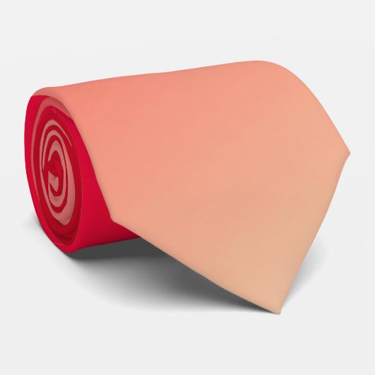 Cravate Corail Rose Et Pêche (Roulé)