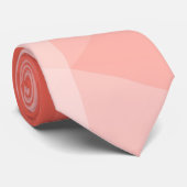 Cravate Corail rose maillage géométrique ombre motif (Roulé)