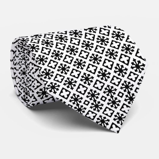 Cravate Corbata blanca con negro (Roulé)