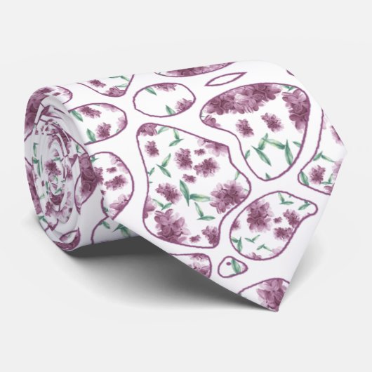 Cravate Corbata con manchas de flor (Roulé)