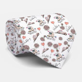 Cravate Corbata de Boda con pájaros de novios (Roulé)