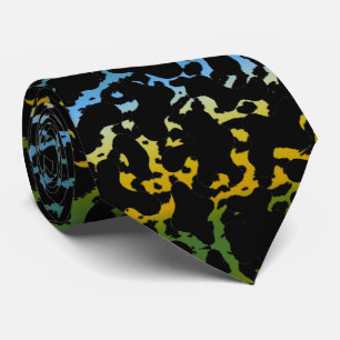 Cravate Corbata de leopardo en multicolore
