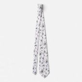 Cravate Corbata elegante blanco con azul oscuro (Dos)