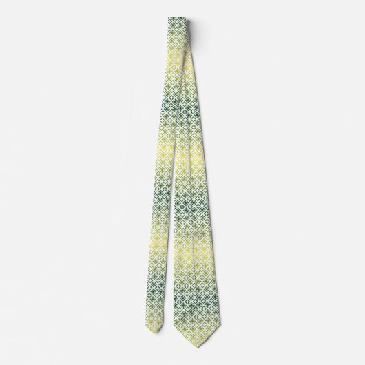Cravate Corbata verde con amarillo (Dos)