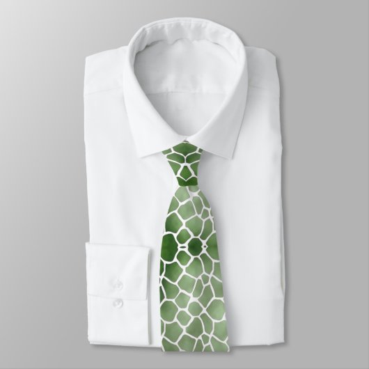 Cravate Corbata verde con blanco (Attaché)